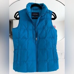 Lands' End Blue Puffer Down/Feather Vest Size XS